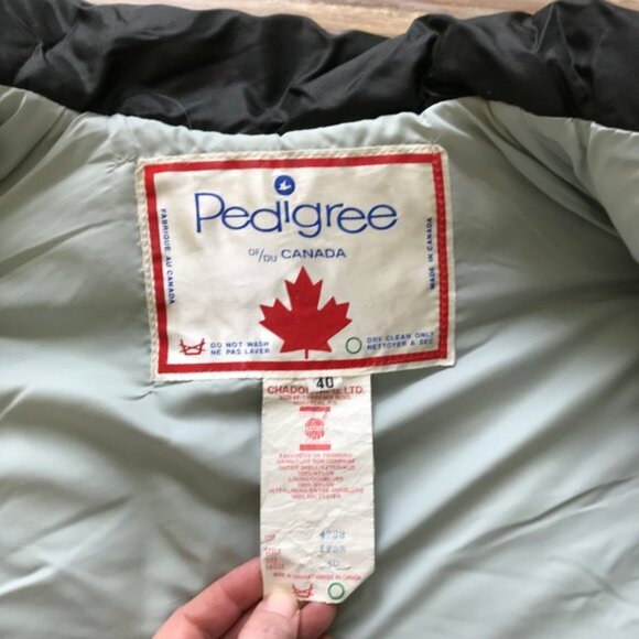 Pedigree Black  Silver Puffer Vest Vintage 80s Made in Canada 40 Chest - Picture 7 of 7